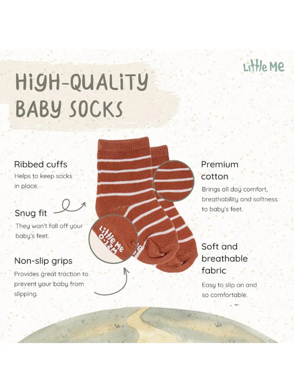 20-Pack Unisex Newborn & Toddler Socks for Baby Boy or Girl, 0-24 Months